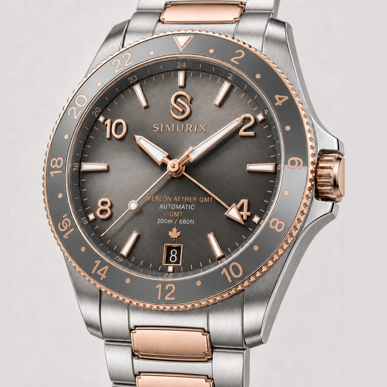 SIMURIX MERLON AETHER GMT Rose Gold
